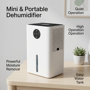 Mini <span class=keywords><strong>Deshumidificador</strong></span> Eléctrico MD602 <span class=keywords><strong>para</strong></span> el Hogar, Eficiente Energéticamente <span class=keywords><strong>para</strong></span> Alta <span class=keywords><strong>Humedad</strong></span> en Cocina, Dormitorio, Baño, Sótano, Oficina, Garaje - Product Image 2