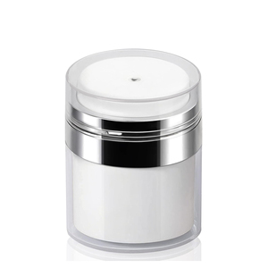 Tarros de loción y crema cosmética sin aire con sistema de empuje hacia abajo, serigrafía y pulverizador de bomba de PP acrílico - Product Image 1