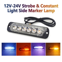 Superbleds 6 LED 12V-24V Universelle Auto-Warnleuchten Günstige Kühlergrill-Blitzleuchte LKW-Rundumleuchte Bernsteinfarbene Verkehrsleuchte