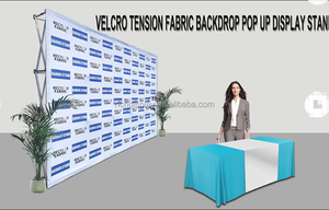 Tùy chỉnh 10 ft x 8 ft Pop Up hiển thị thẳng gian hàng có thể thu vào Backdrop Pop Up Banner khán đài và di động quảng cáo đứng - Product Image 6