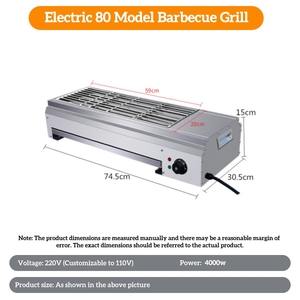 Barbecue électrique 110V/220V en acier inoxydable, barbecue de table avec thermostat, pour usage domestique et commercial, TenFun - Product Image 4