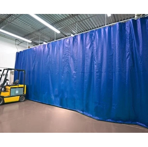 Waterproof PVC Industrial Curtain Yarn Dyed Fabric Pattern with Woven Techniques Plain Style for Warehouse Use
