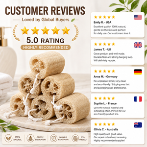 Éponge de douche en luffa naturelle Éponge de luffa biologique multifonctionnelle pour le nettoyage de la vaisselle ou le bain exfoliant - Product Image 4