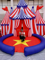 Porte de cirque gonflable d'arche d'entrée de carnaval extérieur pour la décoration de fête de cirque