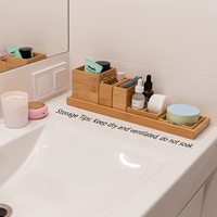 Penjualan laris penyusun meja dapur riasan 6 buah set nampan rias bambu meja rias kamar mandi