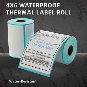 Rouleau d'étiquettes d'expédition thermiques directes 4x6 pouces, étanches, résistantes à l'huile et anti-rayures, pour impression thermique adhésive – Meilleures ventes - Product Image 2
