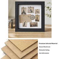 Boîte à souvenirs avec cadre photo, boîte de présentation pour objets commémoratifs, fleurs, récompenses, médailles, photos de mariage et objets précieux
