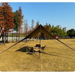 Toldo Negro Tipo Cola <span class=keywords><strong>de</strong></span> Golondrina, Impermeable, para Acampar al Aire Libre, Protección Solar y Contra la Lluvia, Toldo <span class=keywords><strong>de</strong></span> Goma Negra Reforzada - Product Image 4