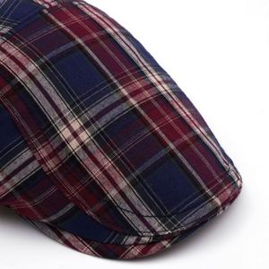 2025 New Arrival Summer Breathable Checkered Flat Top Ivy <b>Hat</b> Fashion Trendy Vintage Stylish Women Men Beret <b>Hat</b> - Product Image 2