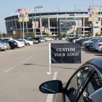 Bandera Personalizada de Doble Cara para Coche con Impresión de Logotipo, Bandera Nacional para Ventana de Vehículo, Bandera Promocional para Eventos