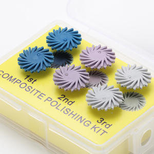 6 pièces/boîte Kit <span class=keywords><strong>Composite</strong></span> de polissage dentaire Kit de disque de polissage en résine dents <span class=keywords><strong>Flex</strong></span> brosse en spirale fraise polisseuse en caoutchouc dentaire - Product Image 1