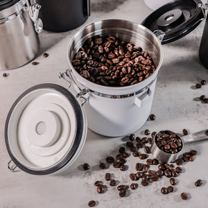Conteneur de stockage de café en acier inoxydable 0,9L 1,3L 1,8L avec valve de ventilation, finition mate, résistant aux traces de doigts, résistant aux rayures - Product Image 3