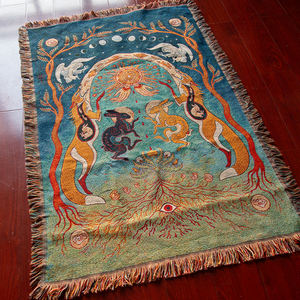 بيع بالجملة تصميم مخصص جاكار قطن بوليستر نسيج بطانية منسوجة بسعر أقل - Product Image 2