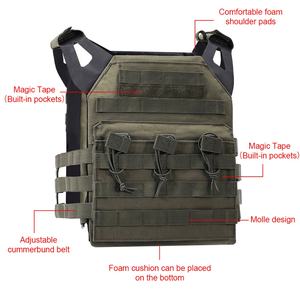 Sinairsoft Lightweight <b>Tactical</b> <b>Vest</b> Molle Plate Carrier for Outdoor Game Hunting Equipment-Made of Durable Nylon & Polyester - Product Image 3