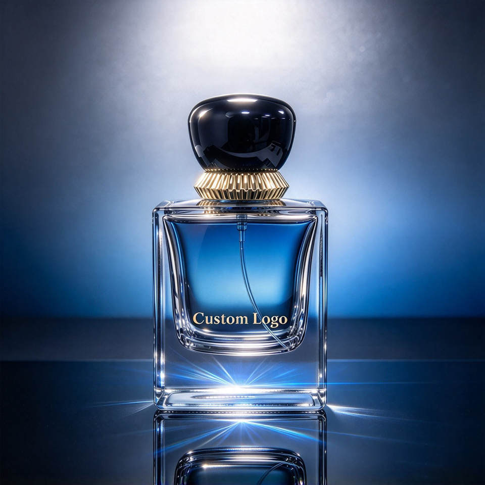 Luxury Elegant Man Perfume Packaging Bottle Thick Bottom Empty Clear ...