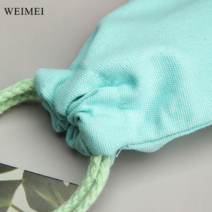 ถุงผ้าฝ้ายลายก้างปลา WEIMEI พร้อมโลโก้สั่งทำพิเศษ มีแผ่นรองด้านใน สำหรับใส่ของขวัญหรือเครื่องประดับ - Product Image 3