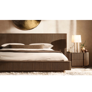 โครงเตียงไม้สำหรับผู้ใหญ่ทำจากไม้เนื้อแข็งเฟอร์นิเจอร์ห้องนอนขนาดคิงไซส์ - Product Image 3