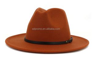 2025 Người Đàn Ông Màu Rắn Panama Phong Cách Jazz Hat Cảm Thấy Fedora Mũ Đối Với Phụ Nữ Unisex Biểu Tượng Tùy Chỉnh Thấp Moq - Product Image 2
