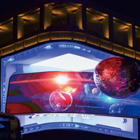Mur vidéo LED 3D nu personnalisé extérieur Ultra HD grand écran LED de mur vidéo publicitaire pour centre commercial carré