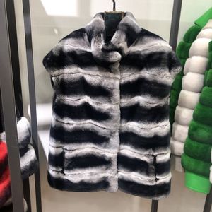 <span class=keywords><strong>Gilet</strong></span> en fourrure de <span class=keywords><strong>lapin</strong></span> à la mode en gros <span class=keywords><strong>Gilet</strong></span> en fourrure pour femmes manteau <span class=keywords><strong>sans</strong></span> manches hiver Rex teint Chinchilla <span class=keywords><strong>gilet</strong></span> en fourrure véritable - Product Image 2