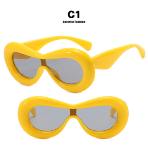 DL Gafas Venta al por mayor Ins Venta caliente Grueso Una pieza Labio Y2K Gafas de sol 2023 Mujeres Candy Hip Hop Gafas de sol inflables Lentes - Product Image 5