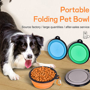 Bol pliable pour animaux de compagnie en TPE écologique, distributeur portable de nourriture et d'eau pour chien pour les voyages en plein air avec mousqueton - Plusieurs tailles et couleurs - Product Image 6