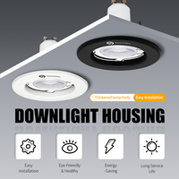 Spots LED encastrés, boîtiers de downlights fixes GU10 MR16, luminaires de plafond encastrés, couleur blanc ou noir, spots LED, luminaires encastrés LED