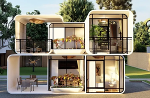 Hiện đại di chuyển prefab nhà mới sống container văn phòng táo cabin để bán làm bằng thép và bánh sandwich Panel cho biệt thự - Product Image 6