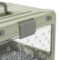 Sac de transport pliable en plastique à quatre roues pour animaux de compagnie avec design ventilé pour chiots, chatons et petits animaux de compagnie en voyage