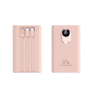Banco de Energía Portátil con Pantalla Digital, 10000mAh/20000mAh, PD22.5W, Cables Integrados, Salida USB-C, Ideal para Viajes - Product Image 1