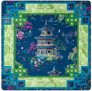 Tapete de Lujo Floral Mahjong Line Lily Valley, Tapete de Mesa Americano Antideslizante de Terciopelo Azul Verde, Venta al Por Mayor OEM - Product Image 2