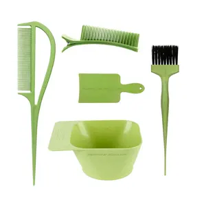 Wheat Straw Dyeing Mixing Bowl Brush Comb Clip Balayage Board Set Hair Coloring Tools Kit Wholesale Hair Tint Brush For Salon