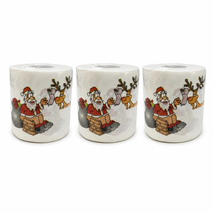 Custom Brand <b>Christmas</b> Santa Reindeer Pattern <b>Toilet</b> Tissue Standard Roll Soft Virgin Wood Pulp Bac Ninh - Product Image 4