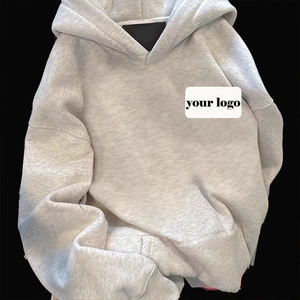 เสื้อฮู้ดผู้ชายสไตล์สตรีทแวร์ ผ้าฟลีซบุหนา ทรงโอเวอร์ไซส์ พิมพ์ลายตัวอักษรเฉพาะ คุณภาพเยี่ยม รับสกรีนโลโก้ พิมพ์ลายขนาดใหญ่ เสื้อฮู้ดออกกำลังกาย - Product Image 4