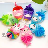 Éponges de bain pour animaux, éponges de douche en forme de dessin animé, éponges de bain et loofahs pour enfants, éponges exfoliantes en maille pour le corps, pour enfants