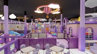 1200 ㎡   Parc d'attractions intérieur pour enfants avec aire de jeux souple, trampoline, piscine à balles, toboggan, labyrinthe et parcours d'obstacles
