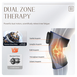 Masajeador inteligente para rodillas con calor, terapia de luz roja 660nm 850nm, masajeador vibratorio para el dolor de rodilla, masajeador vibratorio inalámbrico. - Product Image 3