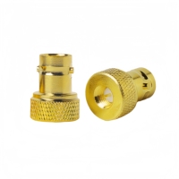 Adaptador chapado en oro Rfbestar BNC hembra a SMA macho adaptador RF conector latón contacto Compatible Walkie Talkies cámaras CCTV