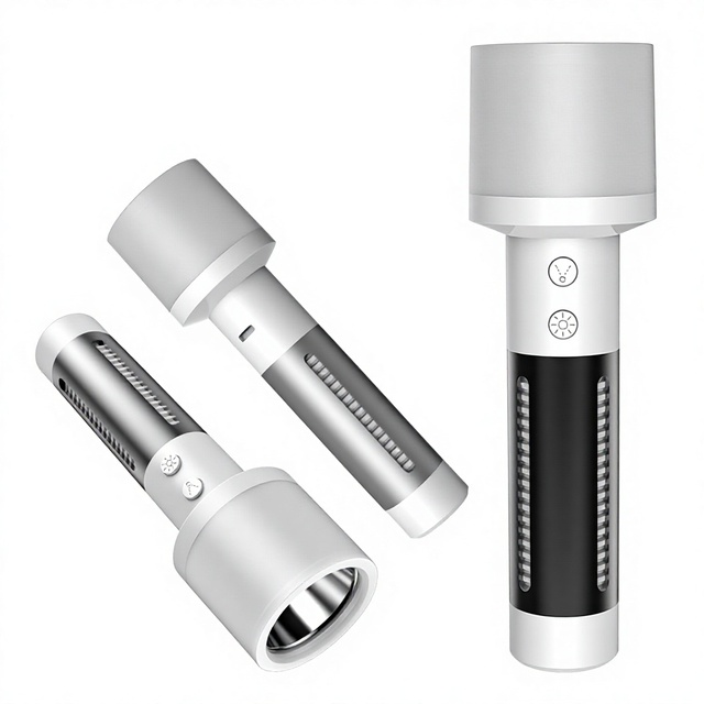 New Aluminum Alloy Rechargeable Flashlight Outdoor Night Fishing Camping LED Emergency Light 100-200m Beam Distance IP20 Rated