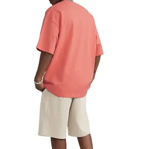 100% combed cotton basic color 260G loose short-sleeved 15-color T-shirt neutral oversize T-shirt