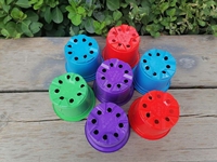 Mini pot de fleurs succulentes de jardin de semis double couleur en plastique PP pour serre bon marché en gros