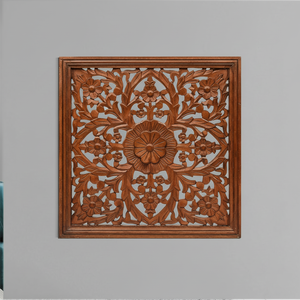 Décoration murale vintage rustique en bois sculpté médaillon de ferme moderne blanc vieilli art suspendu pour décoration intérieure élégante - Product Image 1