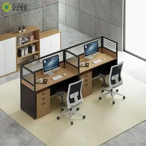 Workstation Foshan Furniture Supplier Xinda Clover Office Cubicle Workstation Modern For 2 4 6 8 Person
