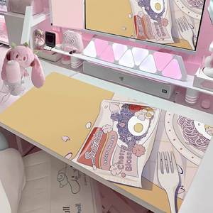 แผ่นรองเมาส์เกมมิ่ง XXL สีชมพูน่ารัก ดีไซน์สวยงาม สำหรับการสั่งซื้อจำนวนมาก ป้องกันการเลื่อนหลุด เหมาะสำหรับประเทศเนเธอร์แลนด์ - Product Image 5
