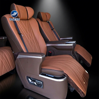 Sièges de Capitaine Rotatifs en Cuir PU Multifonctionnels et Réglables pour Voiture de Luxe et Modification de Bus, pour Toyota Hiace Sienna