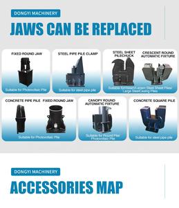 Mini ekskavatör ekleri üretici doğrudan kazık ekipmanları Vibro çekiç kutup hidrolik vibratör kazık sürücü ile Motor - Product Image 6