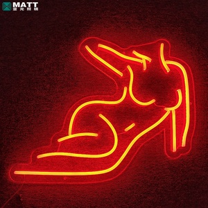 Matt Dropshipping Pink Sexy Lady LED Acrylique Neon Signs Custom Body Neon Lights pour Salon de coiffure Bar Party Wall Art Decor - Product Image 6