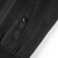 Blouson bomber décontracté noir pour homme avec capuche tricotée amovible, patchwork, doublure intérieure orange écologique, poignets côtelés et poches zippées