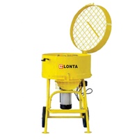 LONTA YP120 120L Petite mini bétonnière électrique à action forcée Machine bétonnière portable avec couvercle