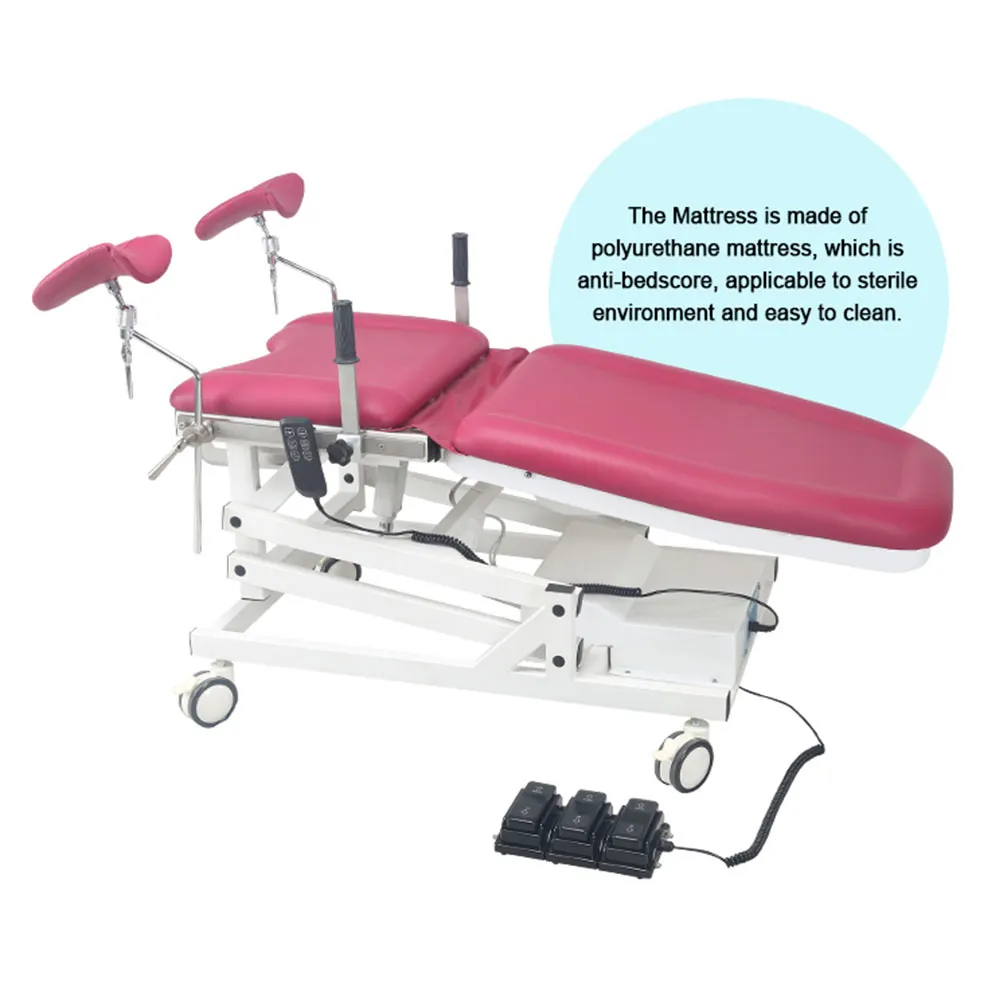 SNMOT5300 Table de naissance femmes donnant naissance Table d'opération électrique gynécologique obstétrique livraison lit chaises Tables